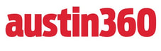 The image displays "austin360" in bold red, highlighting youth volunteer programs Texas.