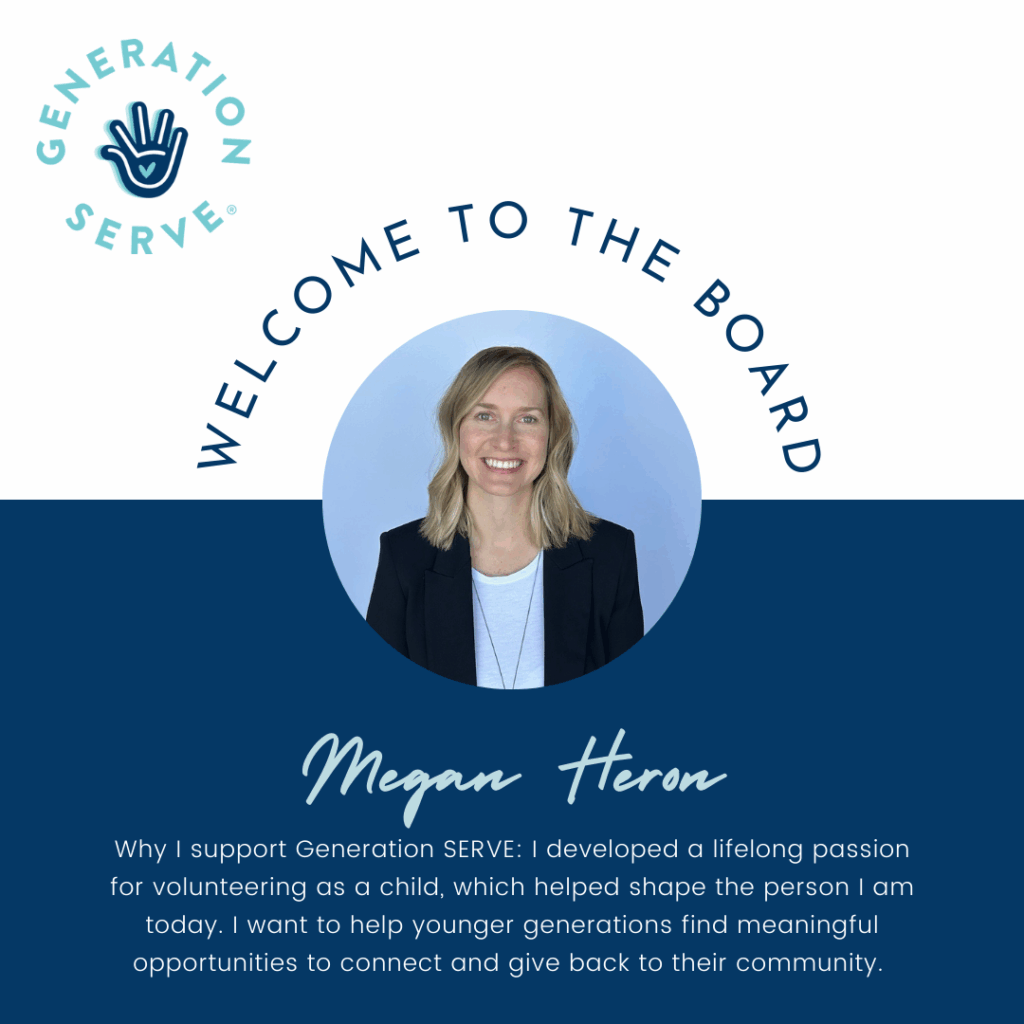 Portrait of Megan Heron, new board member supporting youth and family volunteering programs in Texas.