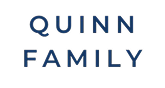 QUINN FAMILY in blue letters highlights teen and family volunteering in Texas.