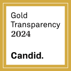 Gold Transparency 2024 Candid badge for Texas youth and family volunteer programs.