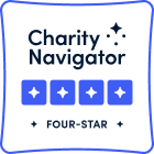 Charity Navigator four-star badge for youth and family volunteering in Texas.